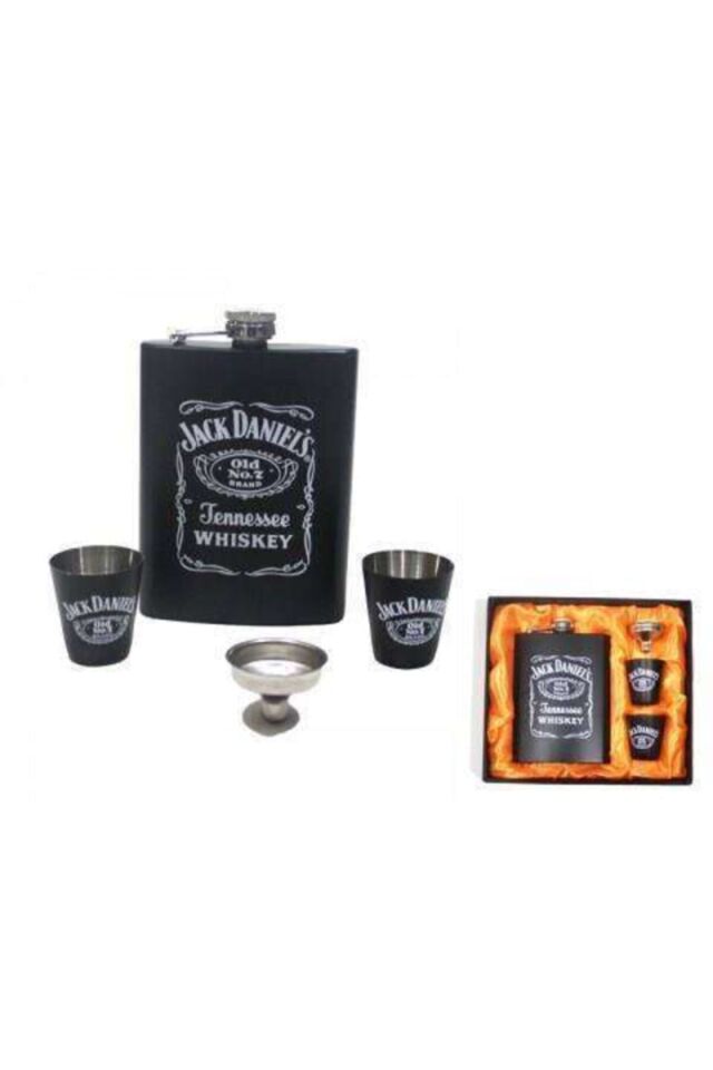 Içki Viski Konyak Vodka Matara Seti 8 Oz 227 Ml Hediyelik