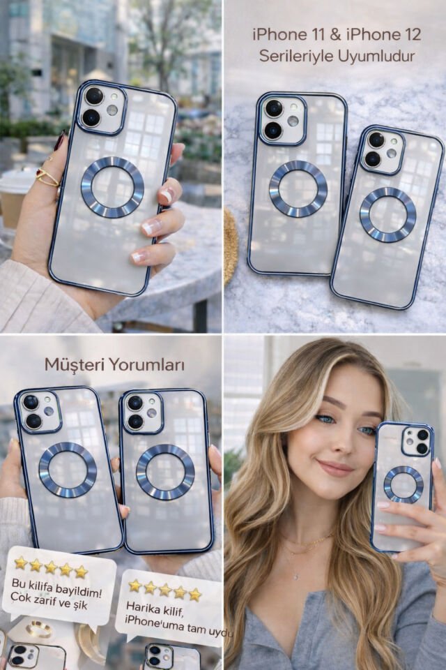 Iphone 11 Kılıf Köşeleri Renkli Şeffaf Kamera Korumalı Silikon Luxury Kapak