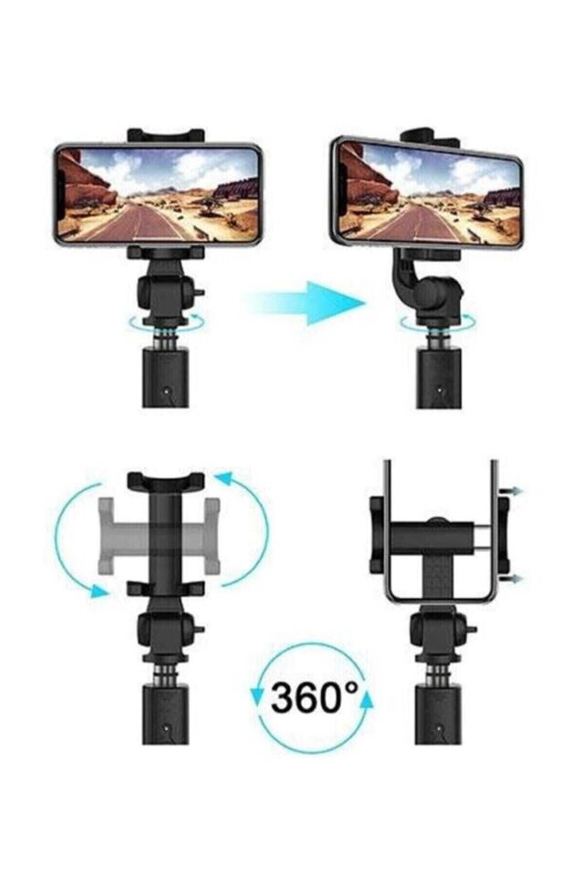 Kablosuz Uzaktan Kumandalı Telefon Selfie Çubuğu Monopod Ayaklı Tripod Bluetooth