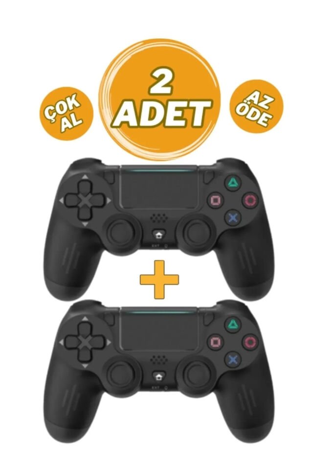 Ps 4 Joystick Tablet Telefon Pc Uyumlu Titreşimli Oyun Kolu 2 Adet - Şarj Kablo Hediyeli Smith