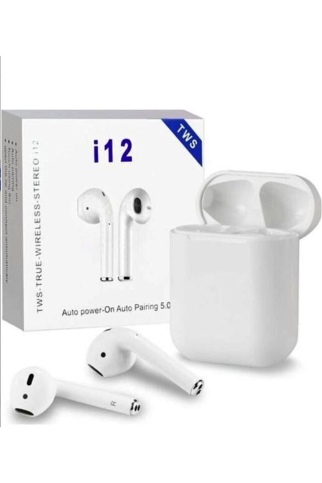 I12 Beyaz Iphone Android Uyumlu Universal Bluetooth Kulaklık Hd Ses Kalitesi I12